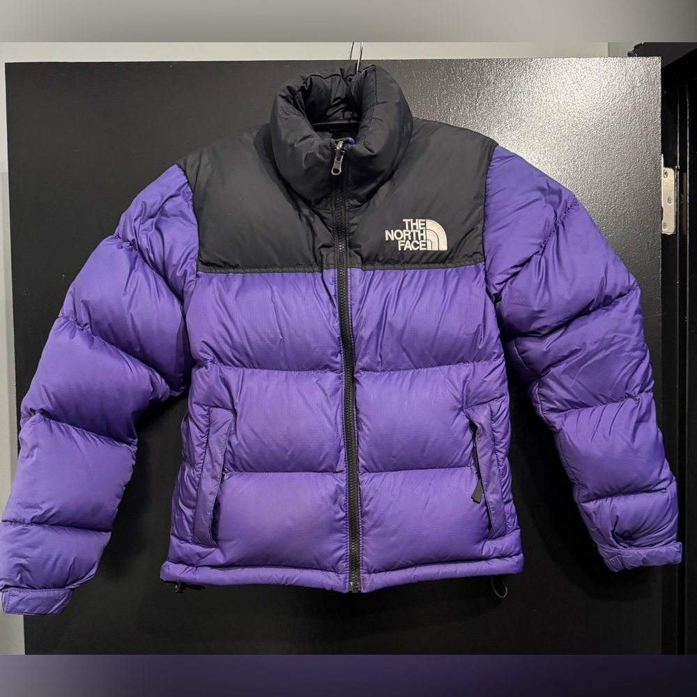 The North Face 700 nuptsie Black and Purple Down Jacket